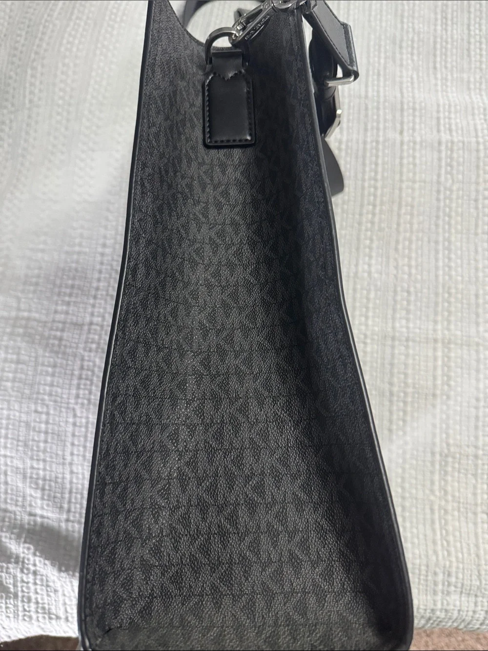 Michael Kors Black MK Logo Tote with Removable Shoulder Strap